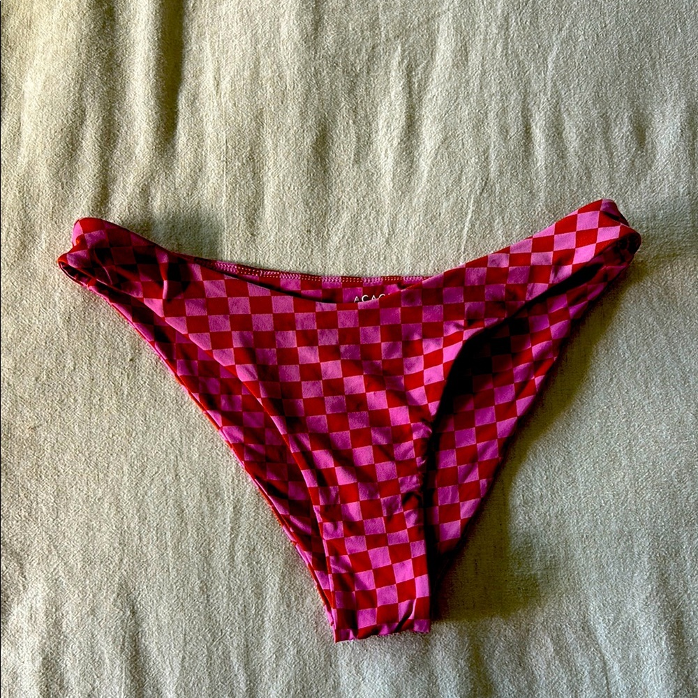 Acacia Checkered Red Bikini Bottom